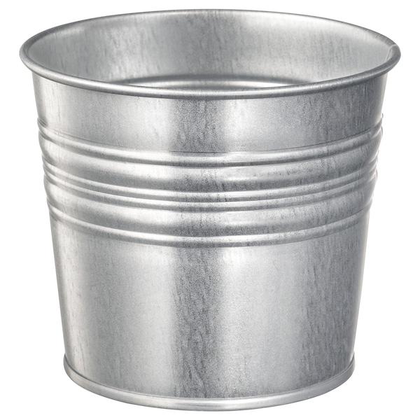 SOCKER Plant pot, in/outdoor/galvanised 10.5 cm