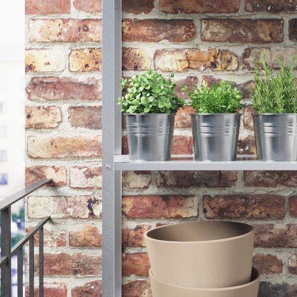 SOCKER Plant pot, in/outdoor/galvanised 10.5 cm