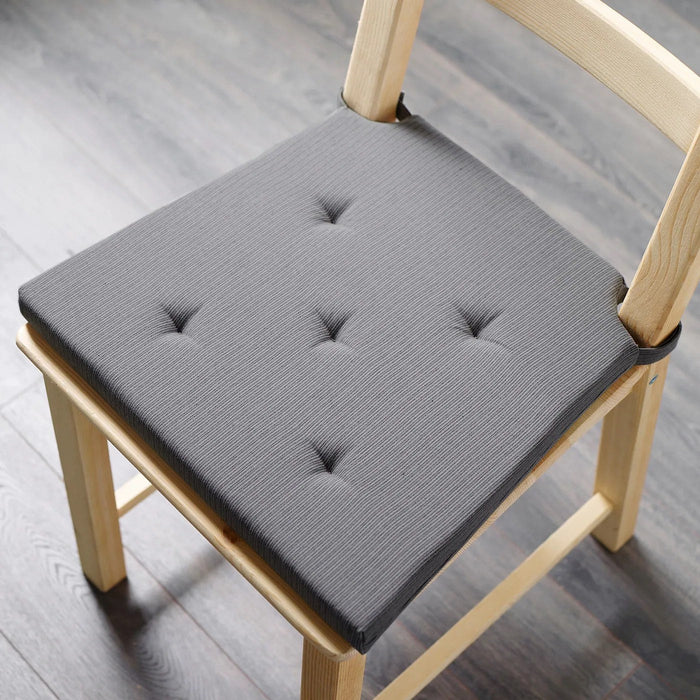 JUSTINA Chair pad, grey 42/35x40x4 cm