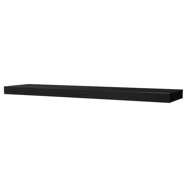 LACK Wall shelf, black-brown 190x26 cm