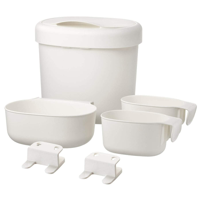 ONSKLIG Stor baskets changing table set of 4, white