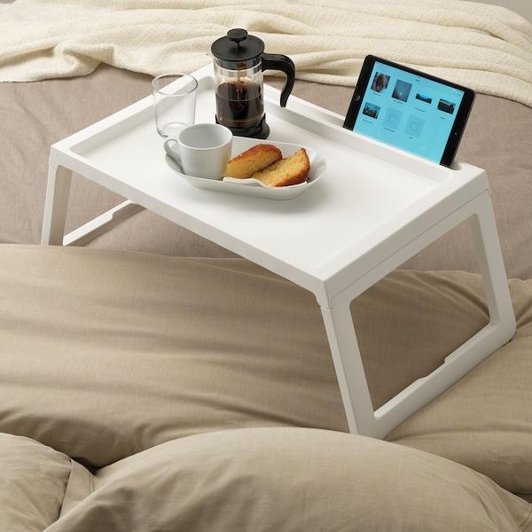 KLIPSK bed tray, white