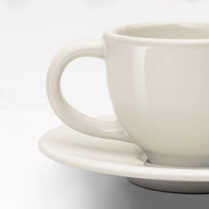 VARDAGEN Espresso cup and saucer, off-white 6 cl