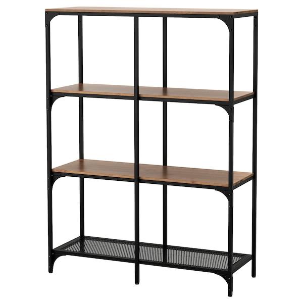 FJALLBO Shelving unit, black 100x136 cm