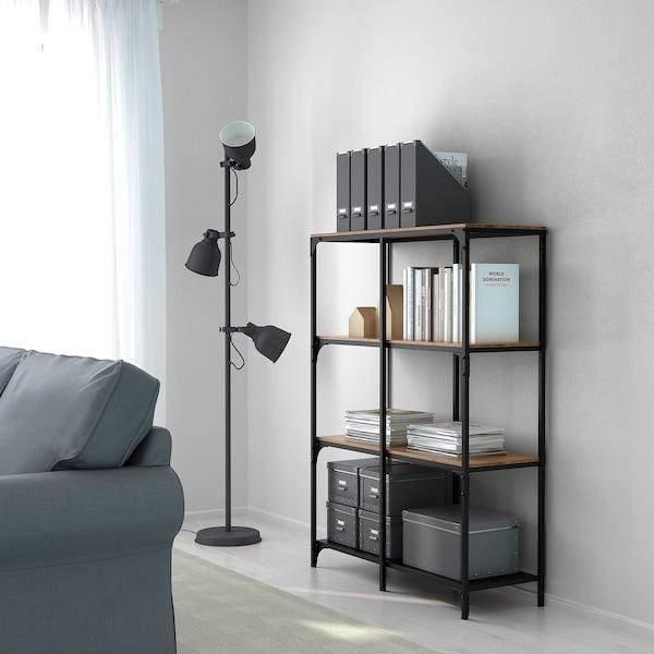 FJALLBO Shelving unit, black 100x136 cm