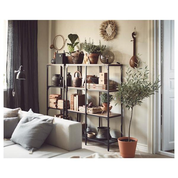 FJALLBO Shelving unit, black 100x136 cm