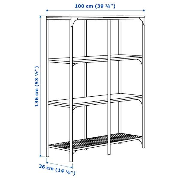 FJALLBO Shelving unit, black 100x136 cm