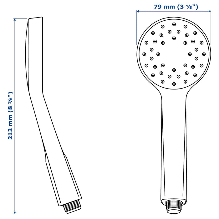 LILLREVET single-spray handshower, white