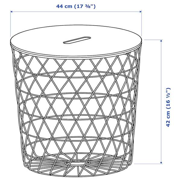 KVISTBRO Storage table, white 44 cm