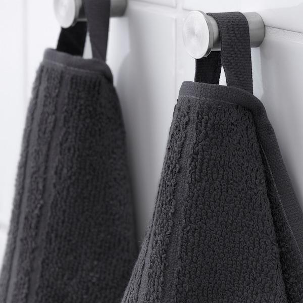 VAGSJON bath towel, dark grey, 70x140 cm