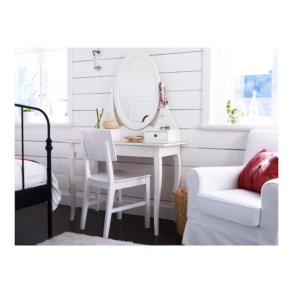 HEMNES Dressing table with mirror, white 100x50 cm