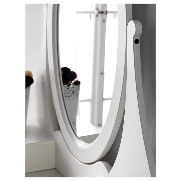 HEMNES Dressing table with mirror, white 100x50 cm