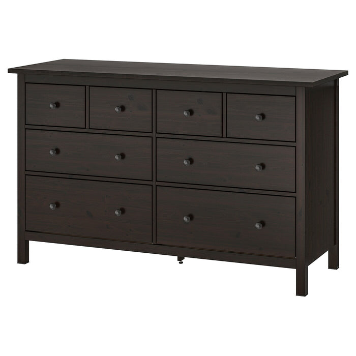 HEMNES Chest of 8 drawers, black-brown, 160x96 cm