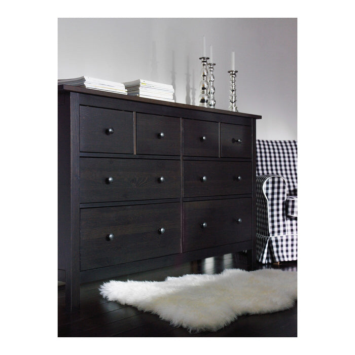 HEMNES Chest of 8 drawers, black-brown, 160x96 cm