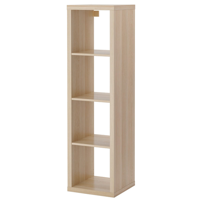 KALLAX Shelving unit, white stained oak effect, 42x147 cm