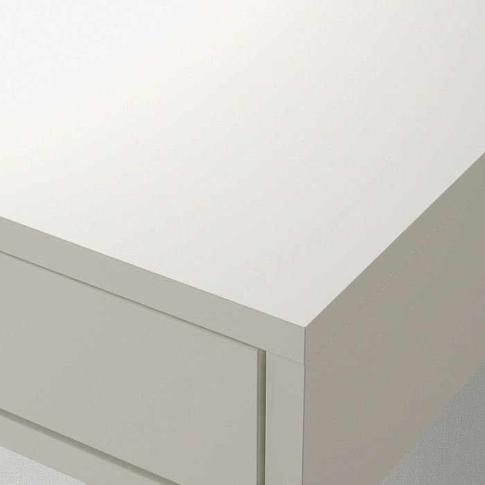 EKBY ALEX Shelf with drawers, white 119x29 cm