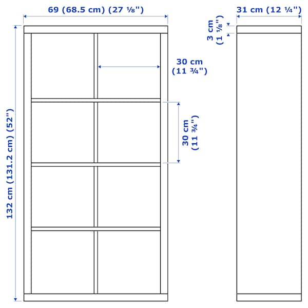 FLYSTA Shelving unit, white 69x132 cm