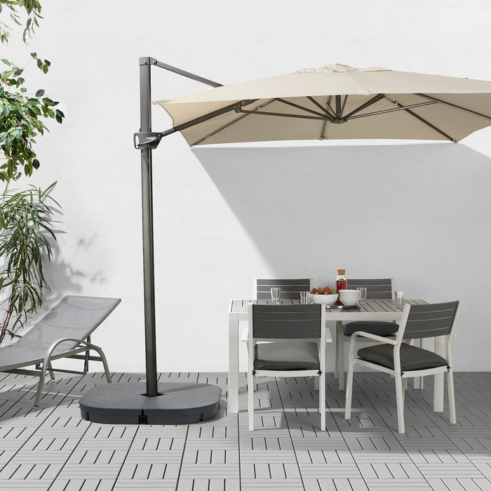 SEGLARO Parasol, hanging, beige/tilting, 330x240 cm