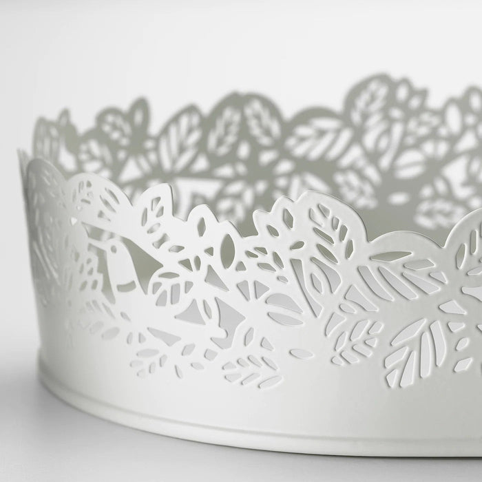 SAMVERKA Candle dish, oval white 35x15 cm