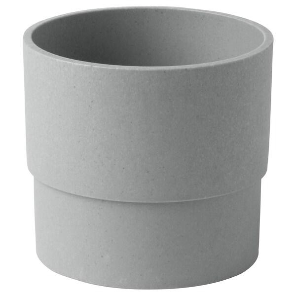 NYPON Plant pot, in/outdoor grey 9 cm