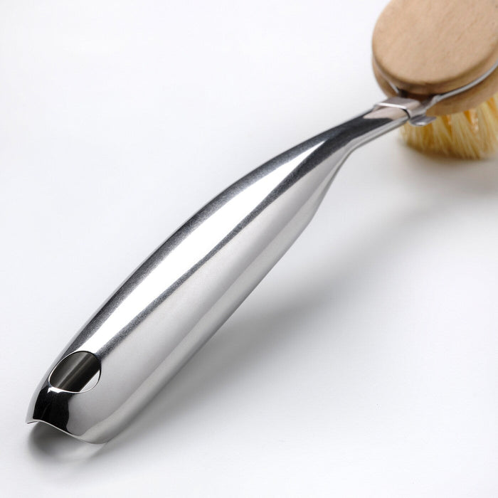 VALVARDAD Dish-washing brush, stainless steel/beech