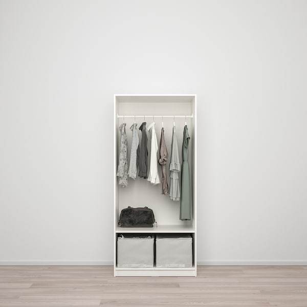 KLEPPSTAD Wardrobe with 2 doors, white, 79x176 cm