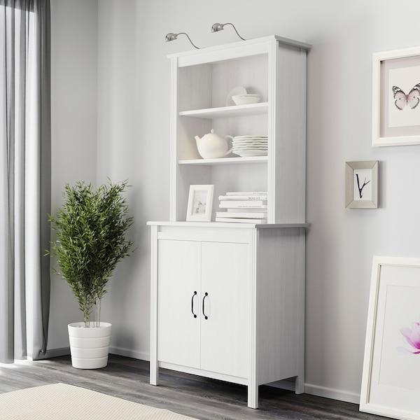 BRUSALI High cabinet with door, white 80x190 cm