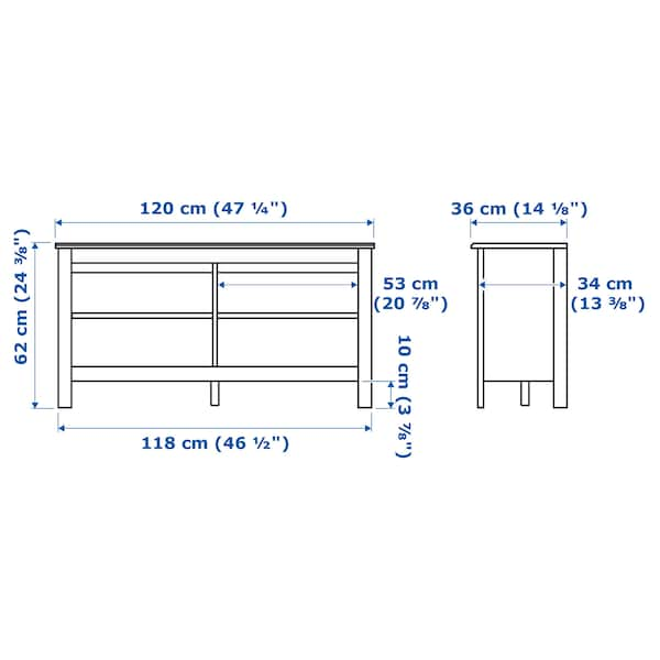 BRUSALI TV bench 120x36x62 cm white