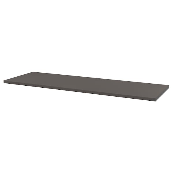 LAGKAPTEN Table top, dark grey 140x60 cm