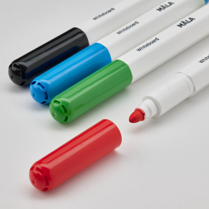 MALA Whiteboard pen with holder/eraser, mixed colours