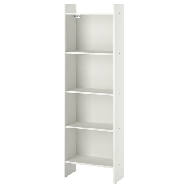 BAGGEBO Bookcase, white 50x25x160 cm