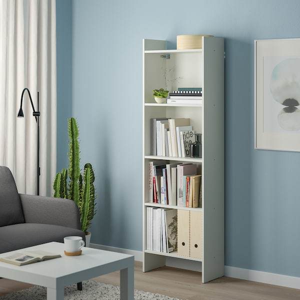 BAGGEBO Bookcase, white 50x25x160 cm