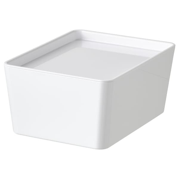 KUGGIS box with lid 13x18x8 cm white