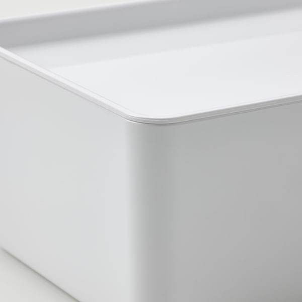 KUGGIS box with lid 13x18x8 cm white