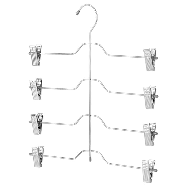 VAJSING Trouser/skirt hanger with 4 tiers, chrome-plated