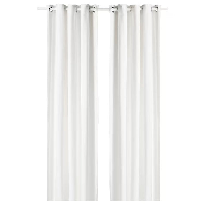 MOALINA Curtains, 1 pair, white, 145x250 cm