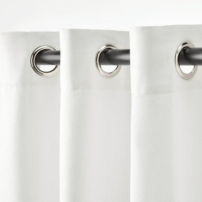 MOALINA Curtains, 1 pair, white, 145x250 cm