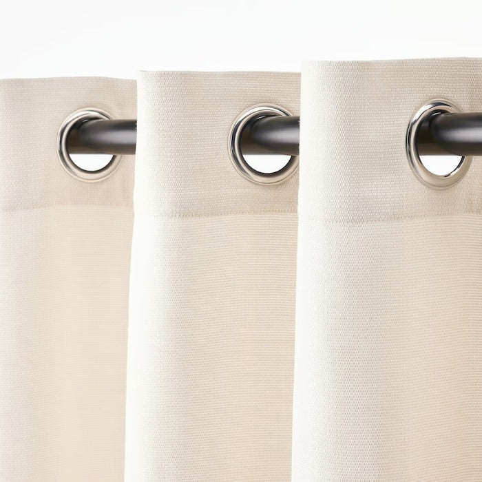 MOALINA Curtains, 1 pair, beige, 145x250 cm