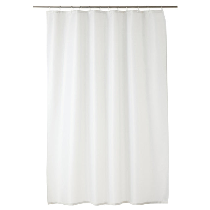 TARNAAN Shower curtain, white/white, 180x200 cm