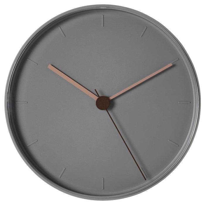 BONDTOLVAN Wall clock, grey-pink 25 cm