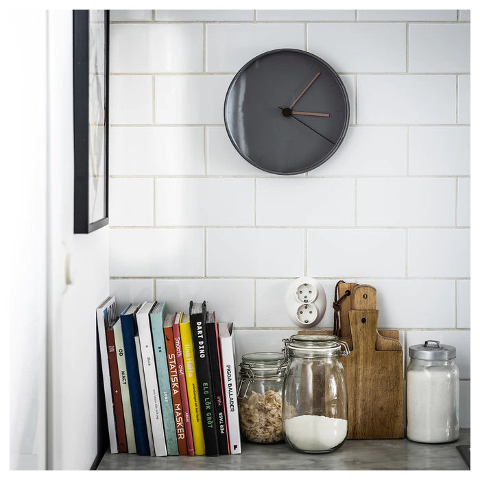 BONDTOLVAN Wall clock, grey-pink 25 cm