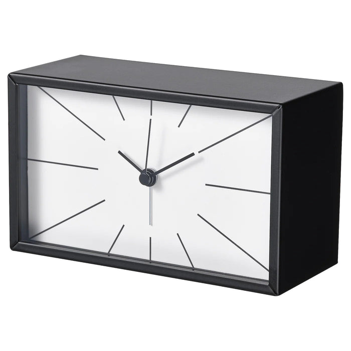 MYGGJAGARE alarm clock, black, 7x10 cm