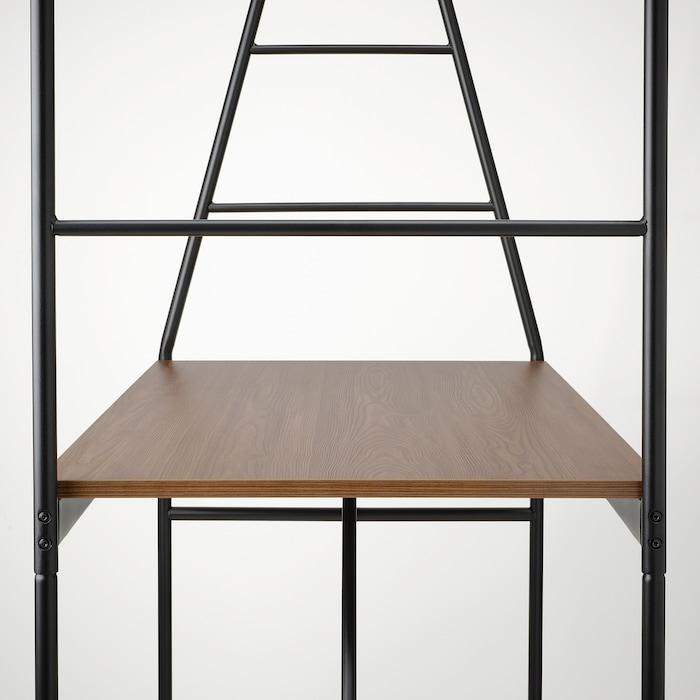 HAVERUD table with storage ladder, black