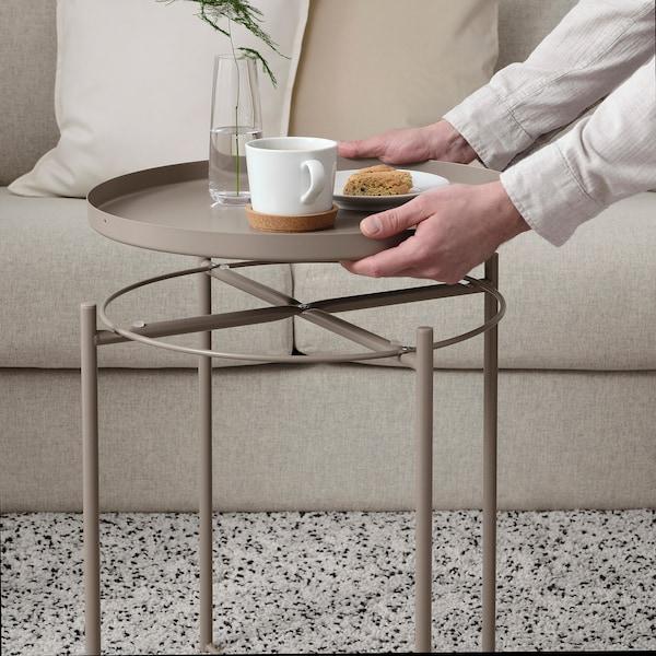 GLADOM tray table, dark grey-beige, 45x53 cm