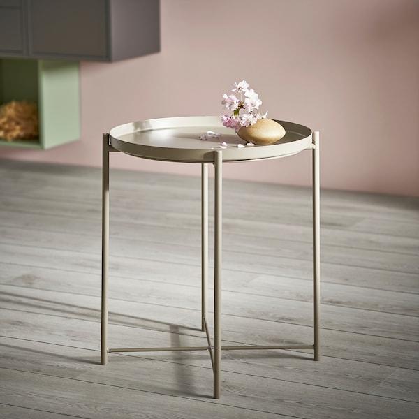 GLADOM tray table, dark grey-beige, 45x53 cm