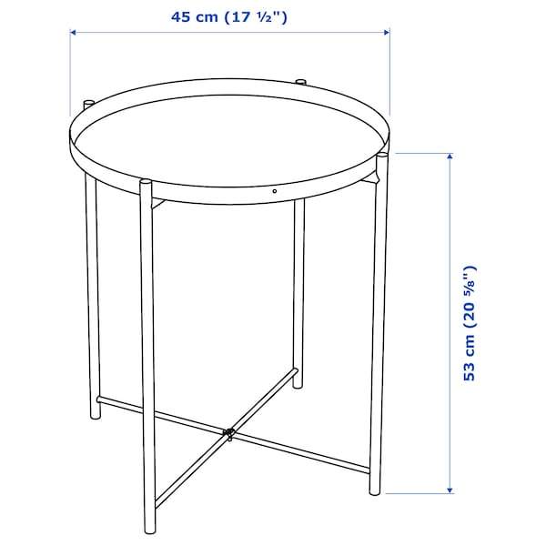 GLADOM tray table, dark grey-beige, 45x53 cm