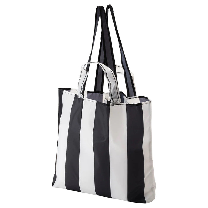 SKYNKE Carrier bag, stripe/black white, 45x36 cm