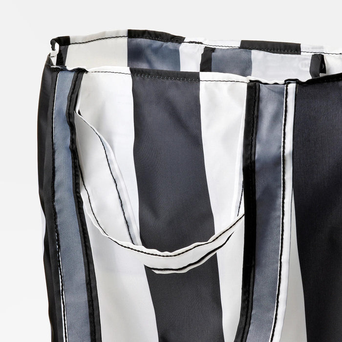 SKYNKE Carrier bag, stripe/black white, 45x36 cm