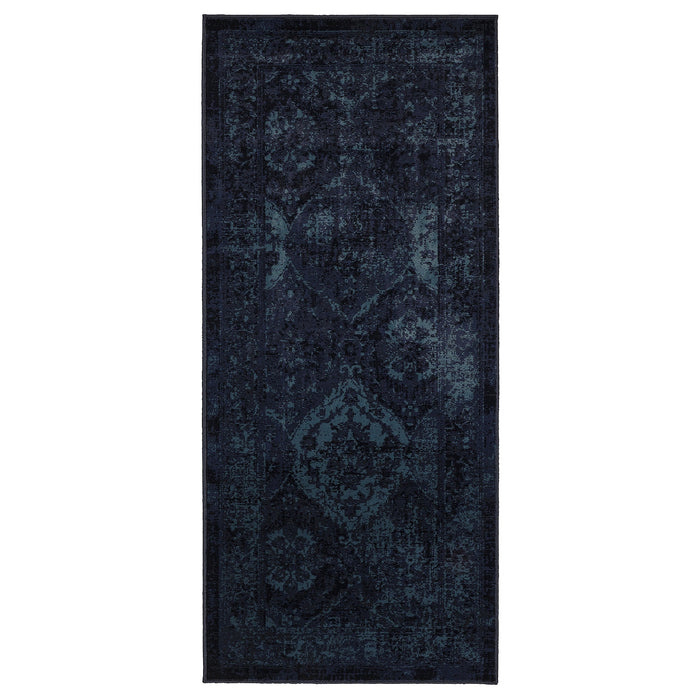 VONSBAK Rug, low pile, dark blue, 80x180 cm