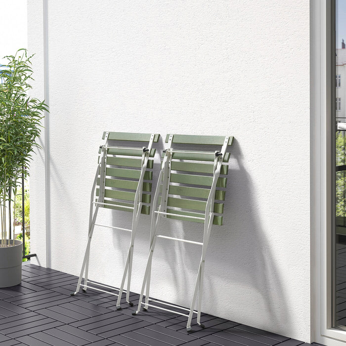 TARNO Chair, outdoor, foldable white/green